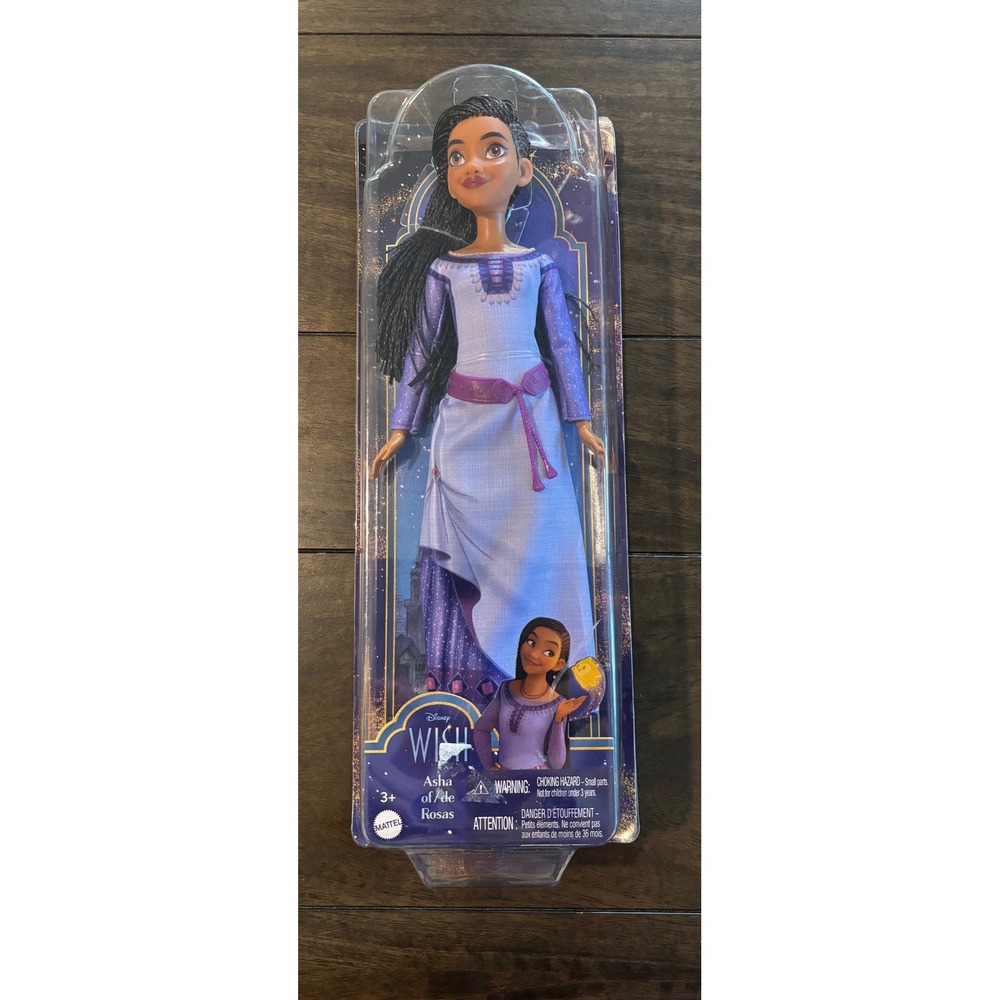 Disney Wish Asha of Rosas Fashion Doll Mattel HPX23 Purple Dress New
